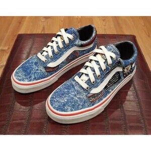 Vans Old Skool Cobra Kai Sneakers Shoes Blue VN0A3WKT6GL Unisex Sz 6 W/4…